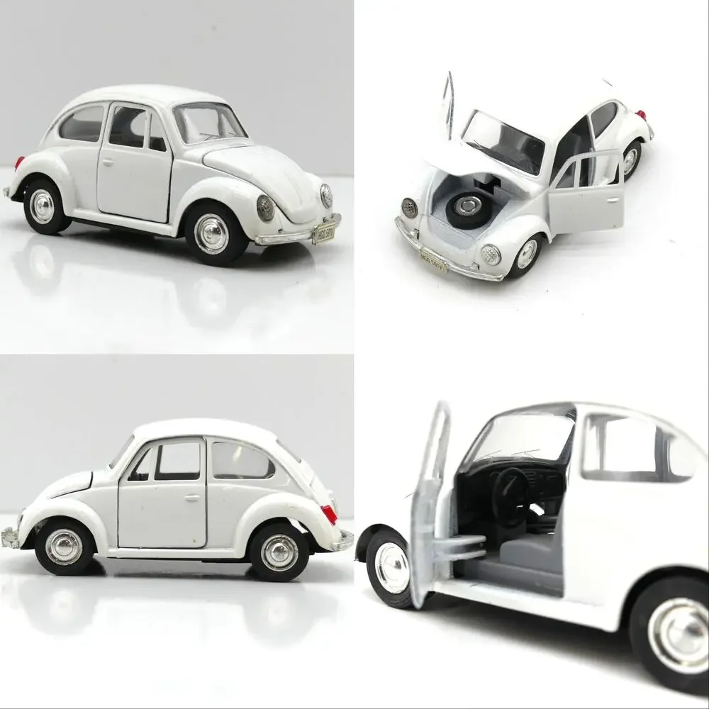 Lot of 4 Vintage VW Volkswagen Beetle Bus Toy Cars Diecast Plastic Collectibles